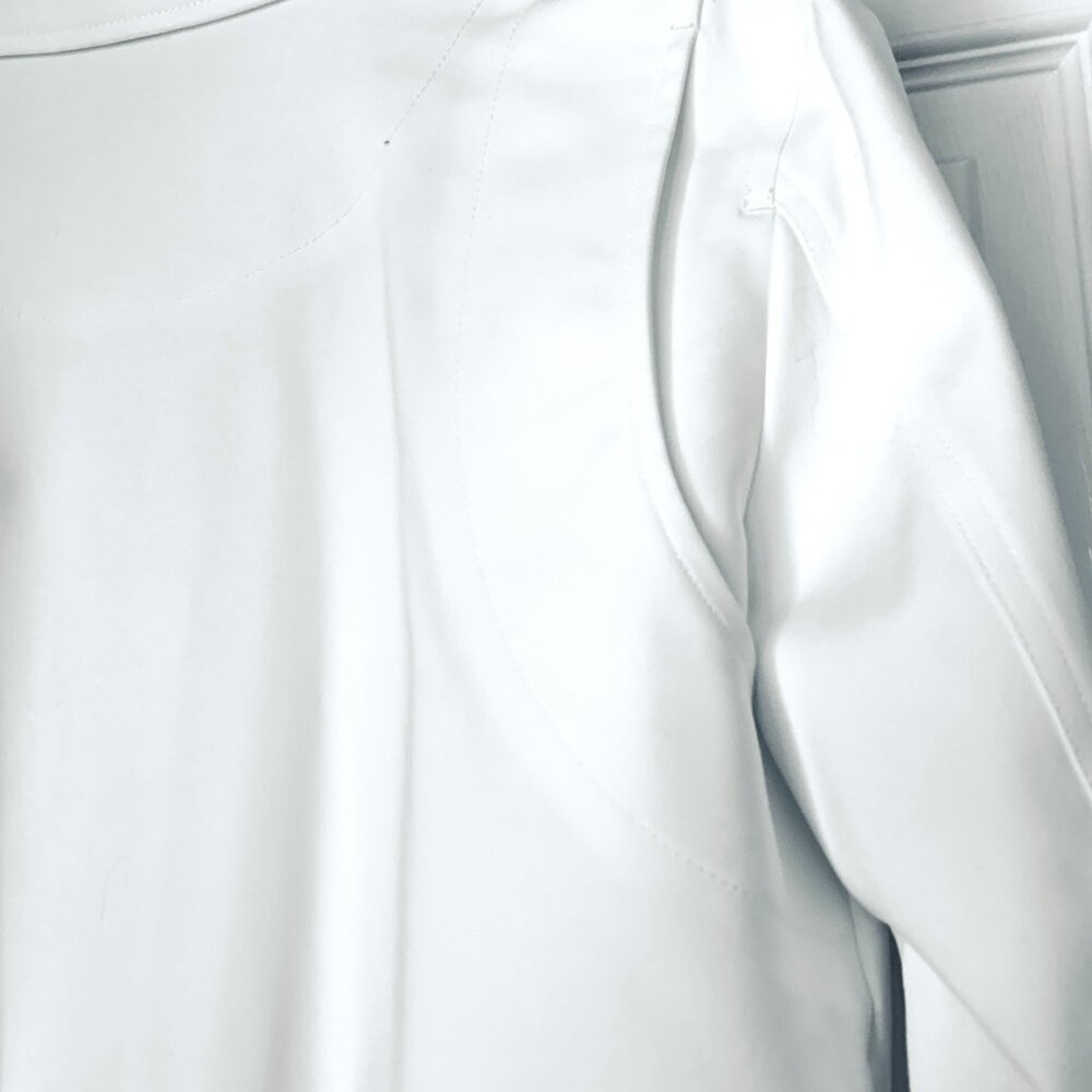 Dkny Jacket White Button Front Epaulets Long Slee… - image 7